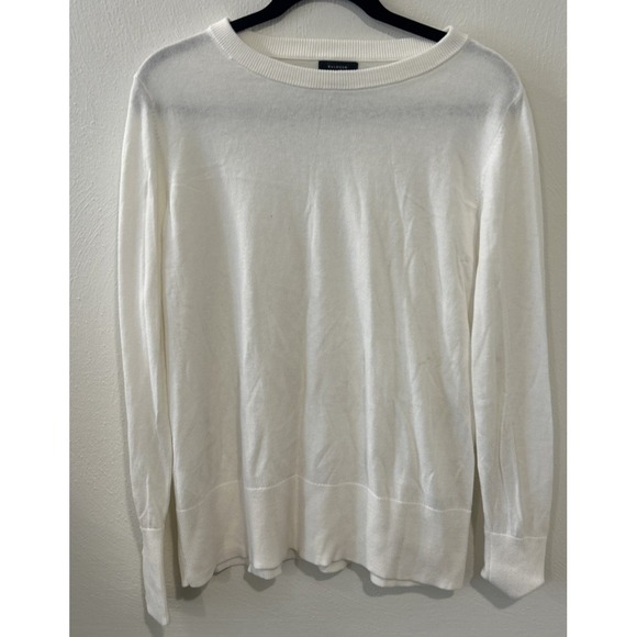 Halogen Women's Long Sleeve Pullover White Sweater Size x1 - Picture 1 of 3
